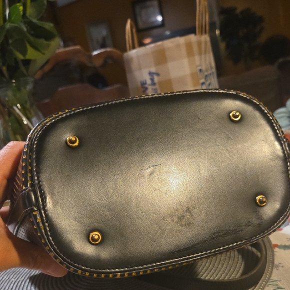 Dooney & Bourke Black and Gold Tote - Picture 5 of 14